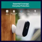 Arlo Essential Security Camera 2K wireless outdoor security camera with battery power and smart detection