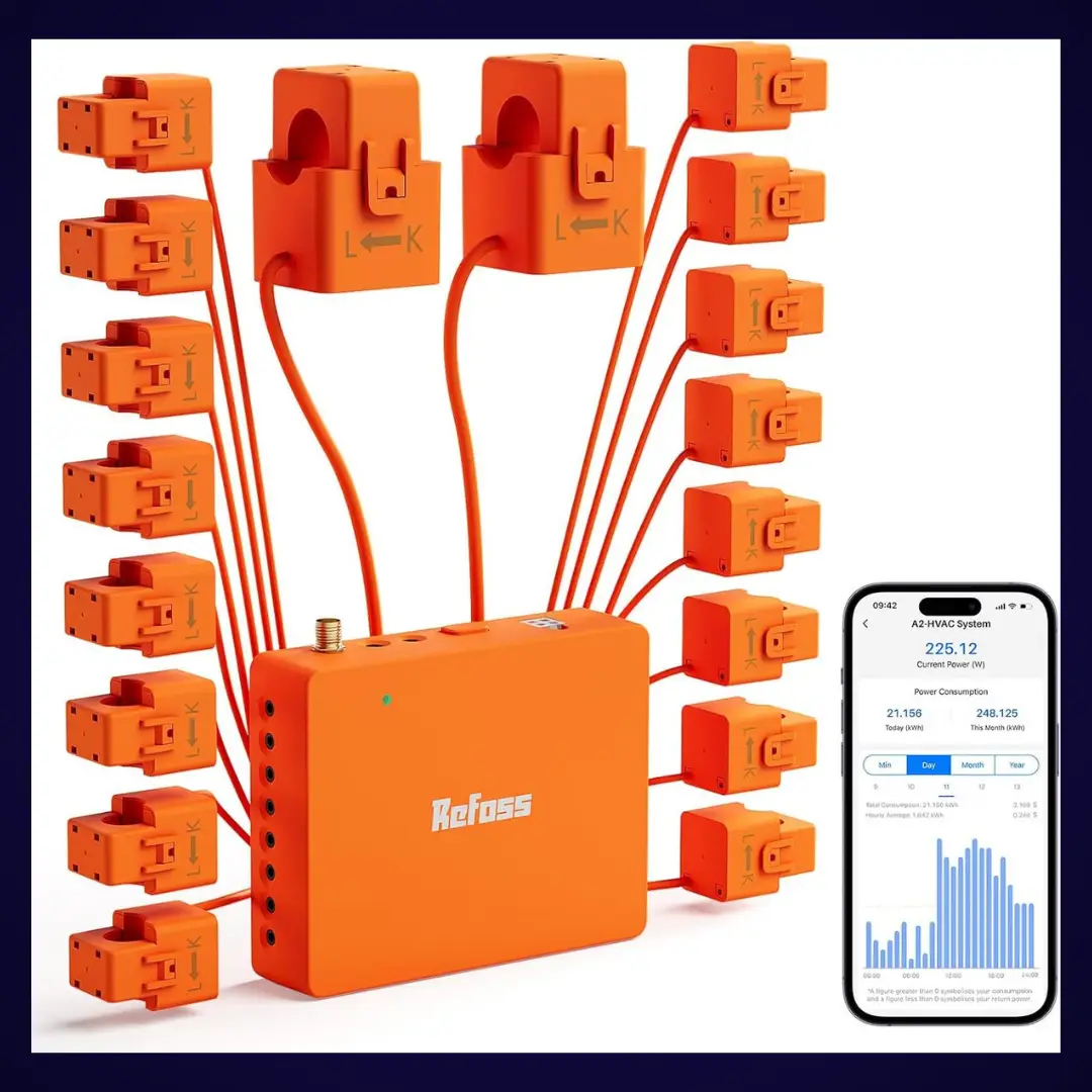 Refoss EM16 smart home energy monitor with real-time power tracking for home electricity usage