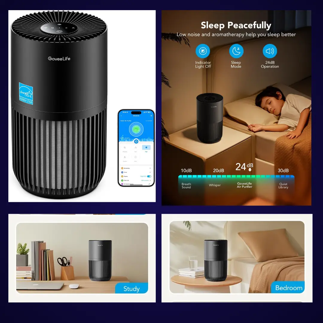 GoveeLife Mini Air Purifier for Bedroom